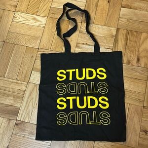 Black and Yellow Studs Tote